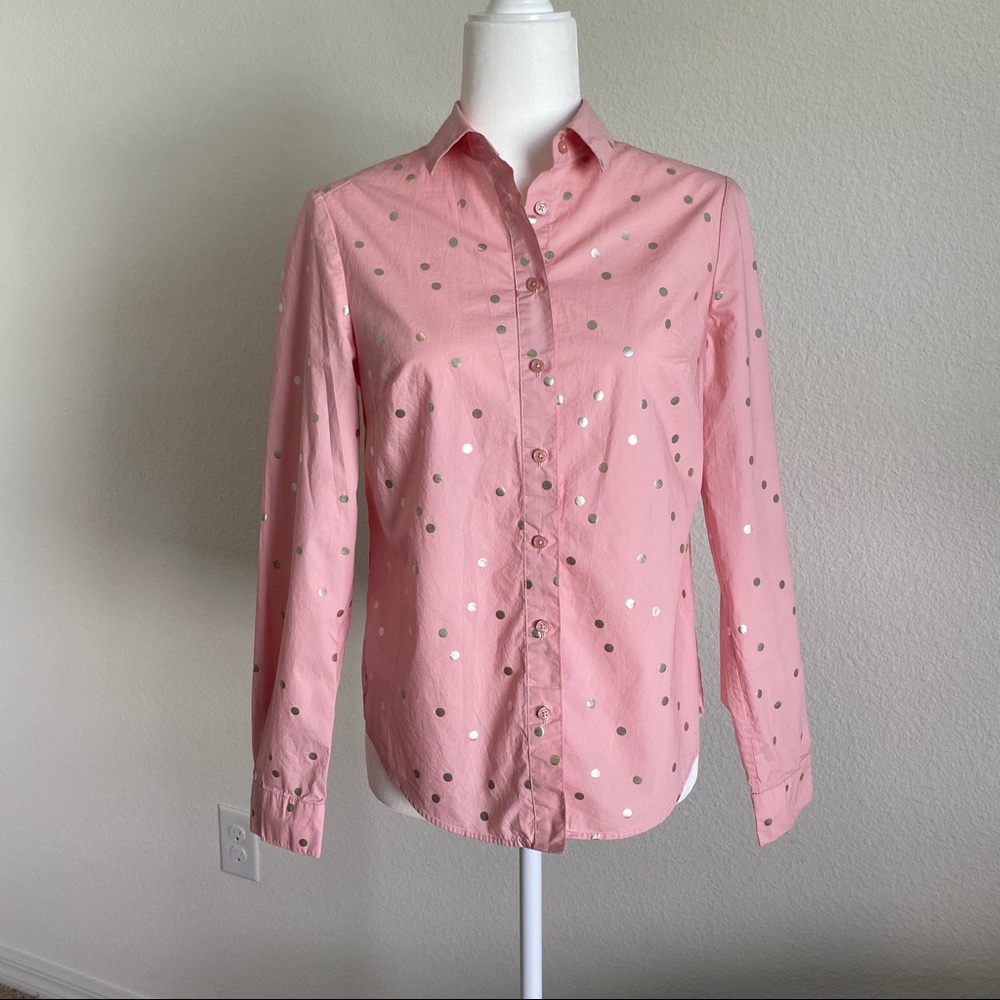 Boden Classic Shirt Pink Silver Button Down 4R